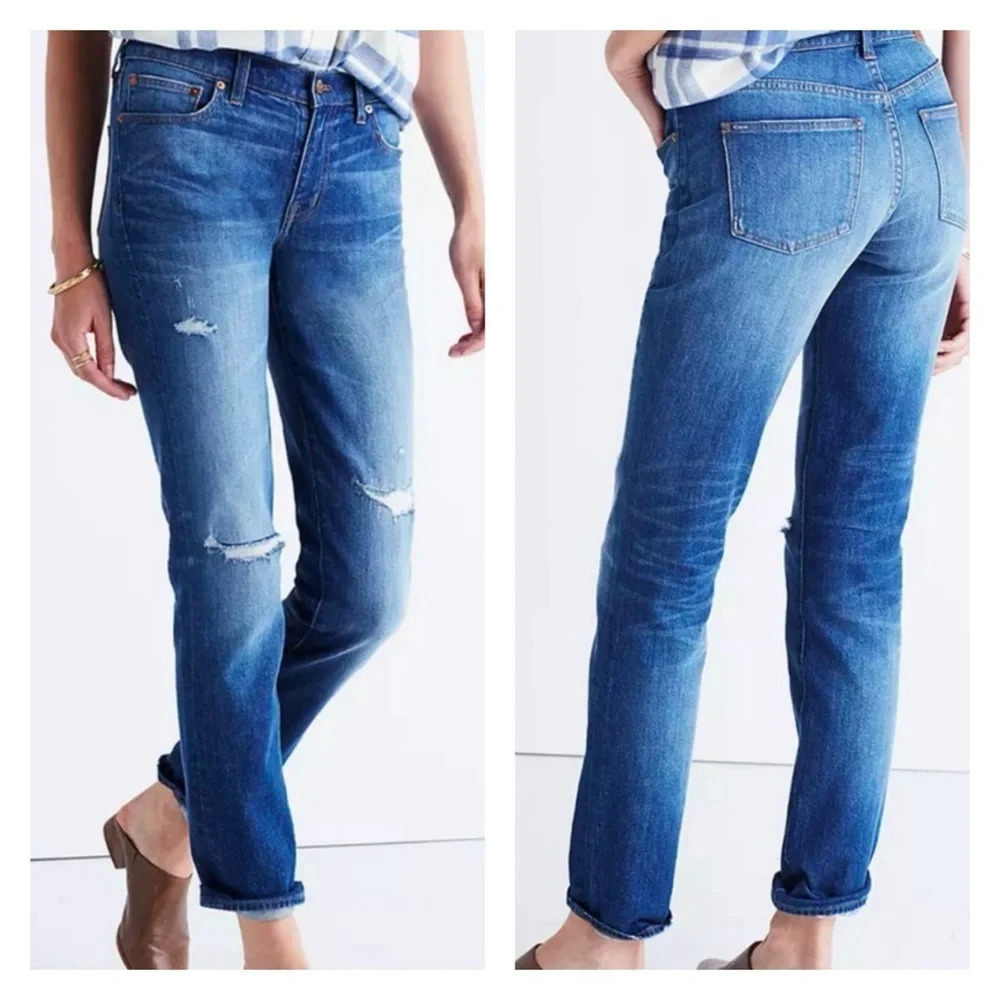 MADEWELL The Slim Boyjean Rip & Repair Edition in Brinville 25 F6240